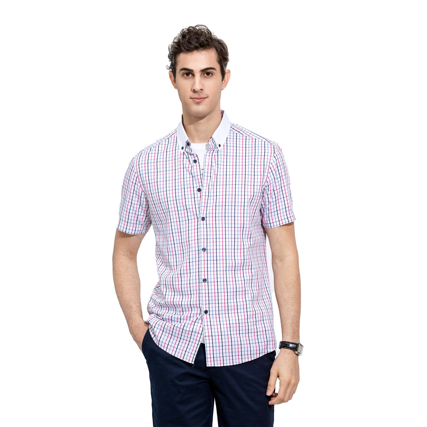 Casual Check Short-Sleeved Shirt