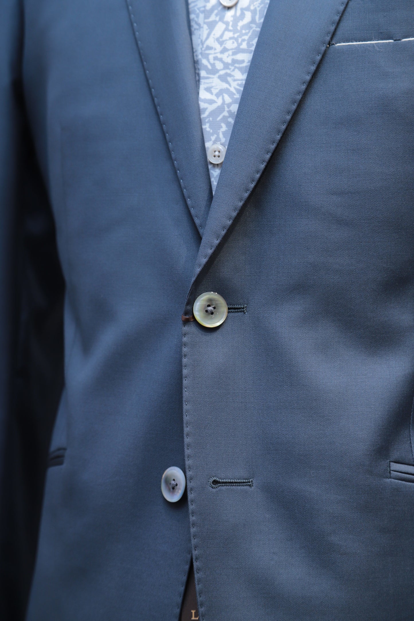 Classic Deep Blue-Green Wool Business Suits
