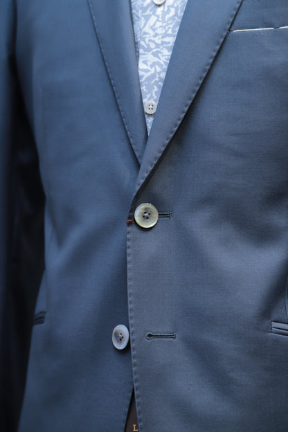 Classic Deep Blue-Green Wool Business Suits