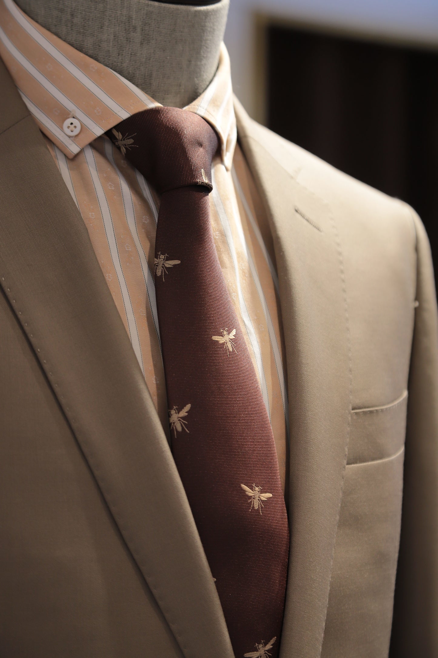 Brown Wool Business Suit