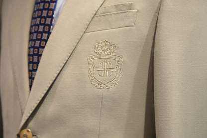 Khaki Wool Blend Suit Set