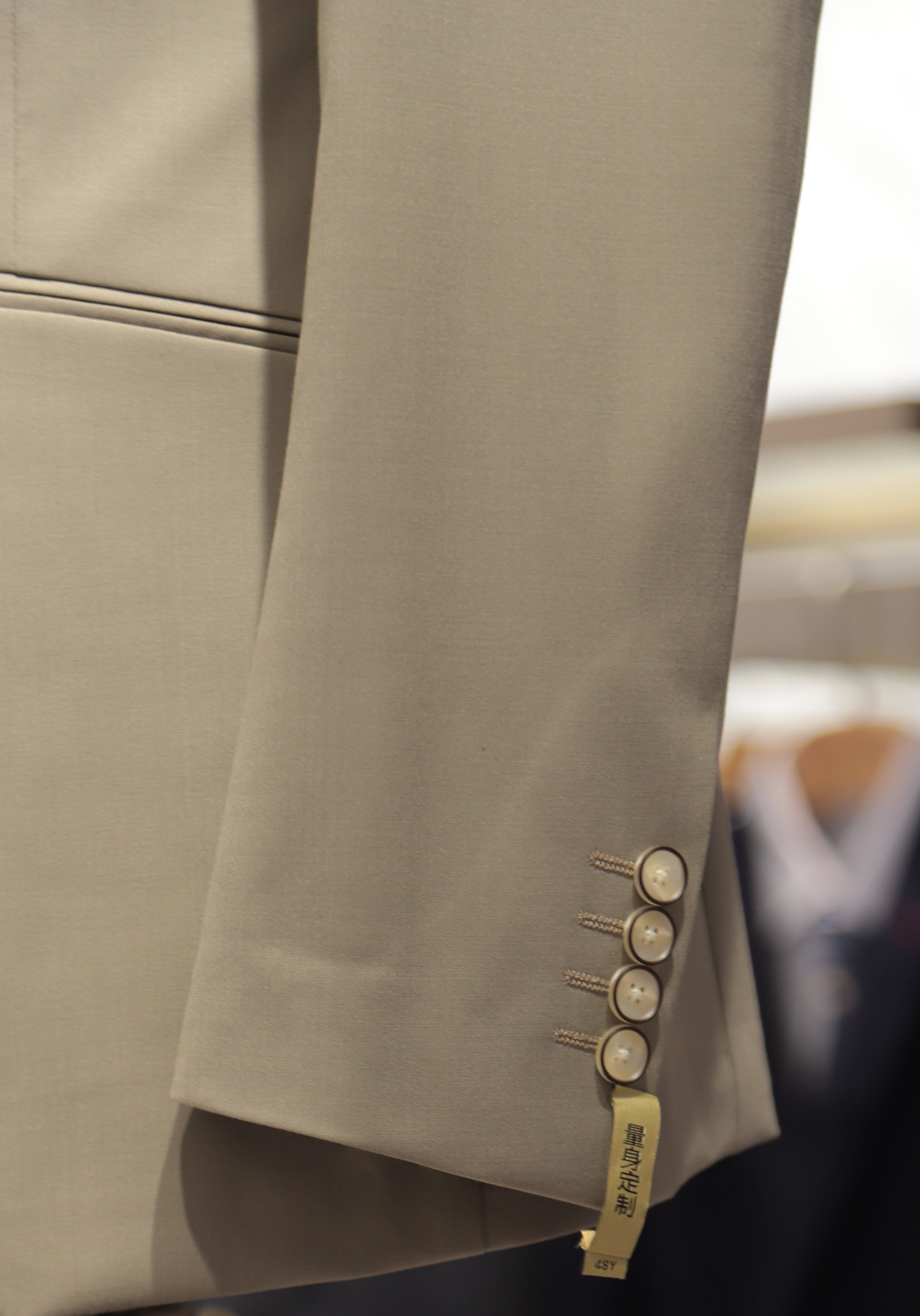 Golden Olive Casual Wool Blend Blazer