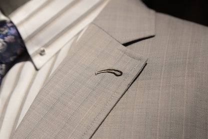 Khaki Subtle Check Wool Blend Suit