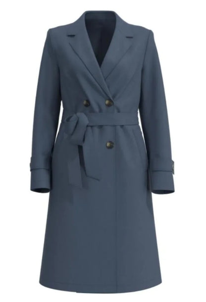 Double-Breasted Belted Trench Coat