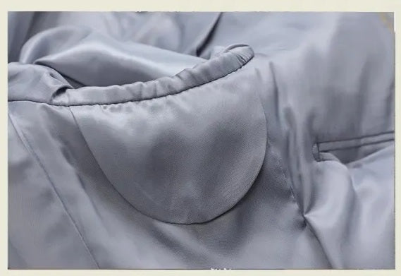 Men’s Light Grey Wool-Blend Overcoat