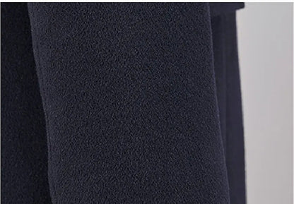 Women’s Wool Double-Breasted Navy Coat