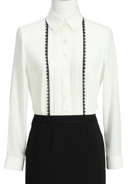Black & White Trim Series | Women’s Elegant Formal Blouses