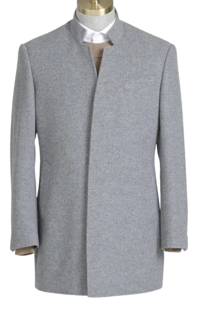 Men’s Stand-Collar Wool-Cashmere Overcoat