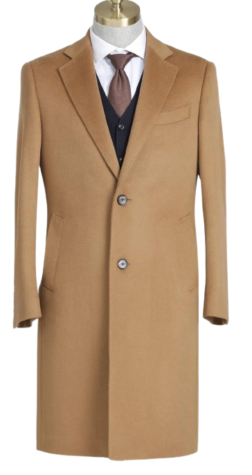 Men’s Camel Wool-Cashmere Overcoat